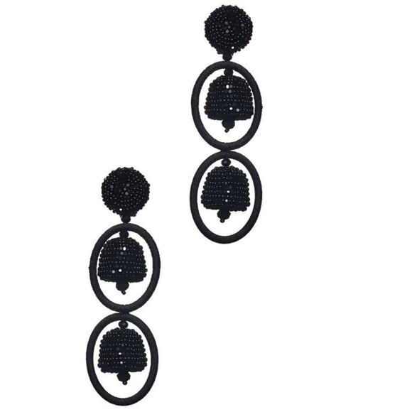 sachin & babi Black Victoria Earrings Agent Provocateur: Oscar de la Renta, Sach - Picture 1 of 6